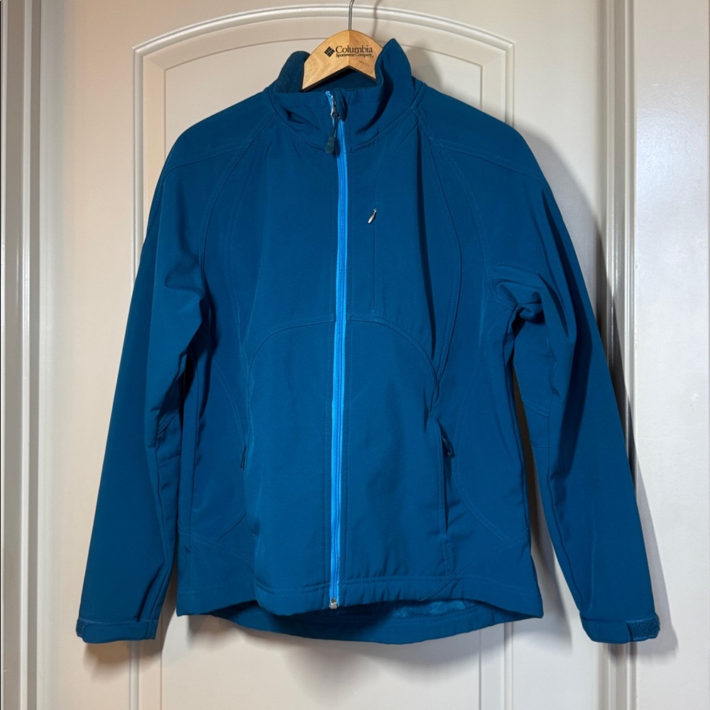 Double Diamond Womens Fleece Lined Full Zip Jacket Blue‎ M Pockets Collared